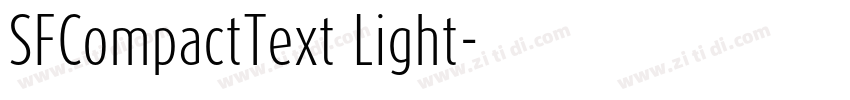 SFCompactText Light字体转换